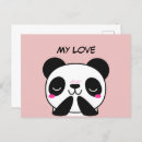 Recherche de panda kawaii cartes postales Dessin animé
