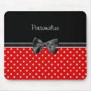 Zoek naar rode stippen muismatten Rood en wit