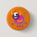 Recherche de monstres mignons badges Anniversaire