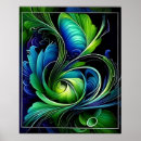 Zoek naar groen blad posters Blauw