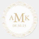 Recherche de 20 ans mariage autocollants Monogramme