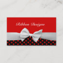 Recherche de pois rouge et blanc cartes visite Girly
