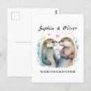 Recherche de amour de loutre cartes postales Adorable