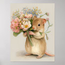 Recherche de souris mignonne posters Bleu