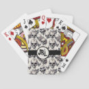 Recherche de crâne jeux de cartes Noir et blanc