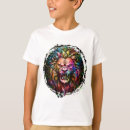 Recherche de lion abstrait tshirts Coloré