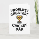 Recherche de cricket vœux cartes Papa