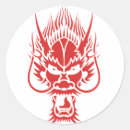 Recherche de tête de dragon autocollants Rouge