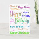 Recherche de de multiple de anniversaire cartes Coloré