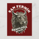 Recherche de san fermin cartes postales Course des taureaux