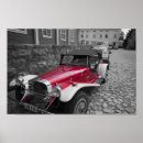 Zoek naar oude klassieke auto posters Rood