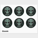 Recherche de alien gris autocollants Vert