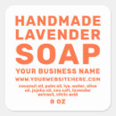 Recherche de ingrédients autocollants Savon artisanal