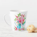 Recherche de belle fleur rose tasses Aquarelle