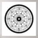 Recherche de rose de boussole posters Blanc