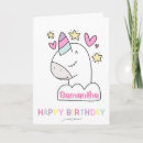 Recherche de mignonne licorne vœux cartes Coutume