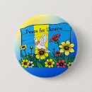 Recherche de paix colombe badges Drapeau ukrainien