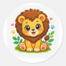 Recherche de dessin de lion autocollants Lionceau