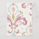 Recherche de motif abstrait vert cartes postales Rose