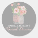 Recherche de mason jar bridal shower autocollants Rose