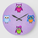 Recherche de hiboux mignons horloges Bleu