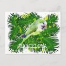 Recherche de palmier vert cartes postales Aquarelle