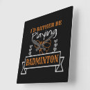Recherche de badminton horloges Joueur de badminton