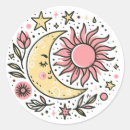 Recherche de lune jaune autocollants Rose