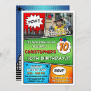 Recherche de superhero anniversaire invitations Rétro