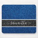Recherche de monogramme girly tapis souris Bleu