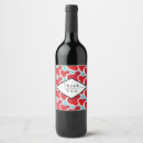 Recherche de coeur rouge bouteilles vin étiquettes Amour