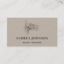 Recherche de note musicale cartes visite Customer