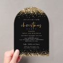 Recherche de noir et or noël invitations Pailleté