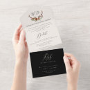 Recherche de floral noir et blanc invitations Rustique
