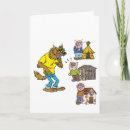 Recherche de loup vœux cartes Trois petits cochons