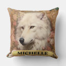 Recherche de loup coussins Aquarelle