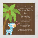 Recherche de kid carrées anniversaire invitations Safari
