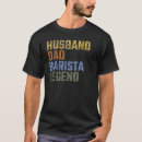 Recherche de barista hommes tshirts Rétro