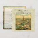 Recherche de tour eiffel mariage invitations Vintage