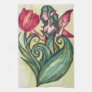 Zoek naar rode tulp keuken handdoeken Natuur