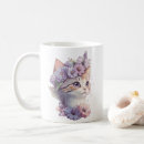 Zoek naar paarse katten mokken Bloemen