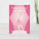 Recherche de fille de danse vœux cartes Fête d'anniversaire de ballerine