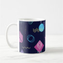 Recherche de motif des années 80 tasses Abstrait