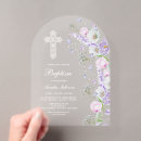 Recherche de lilas baptême invitations Bébé fille
