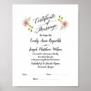 Recherche de certificat mariage posters Floral