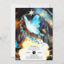 Recherche de blue butterfly anniversaire invitations Pastel