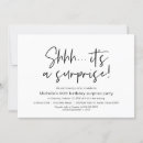 Recherche de shhh anniversaire invitations Surprise