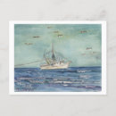 Recherche de crevettes cartes postales Bateau