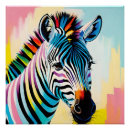 Recherche de zèbre posters Coloré