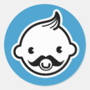 Recherche de moustache bleue autocollants Petit garçon